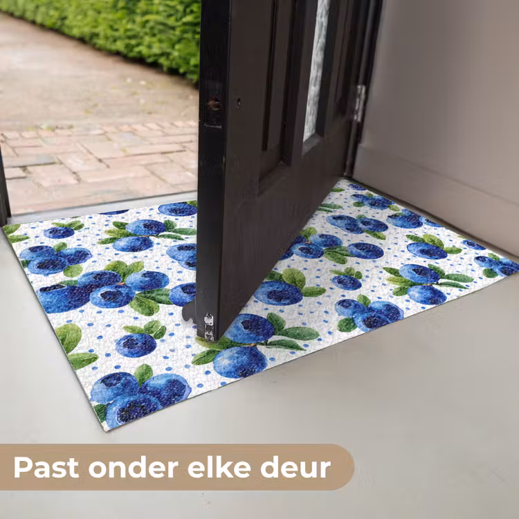 Deurmat - Bessen - Patroon - Blauw — 7