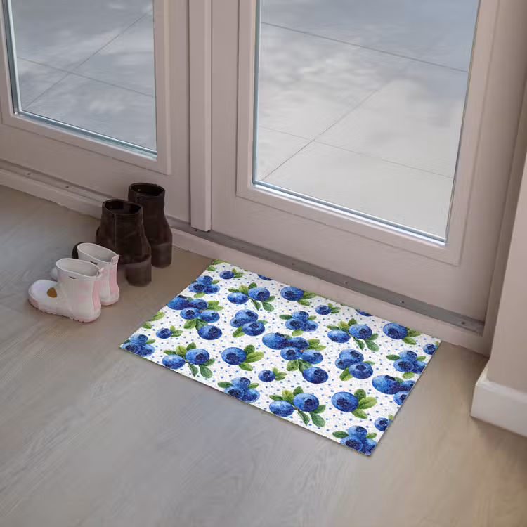 Deurmat - Bessen - Patroon - Blauw — 8