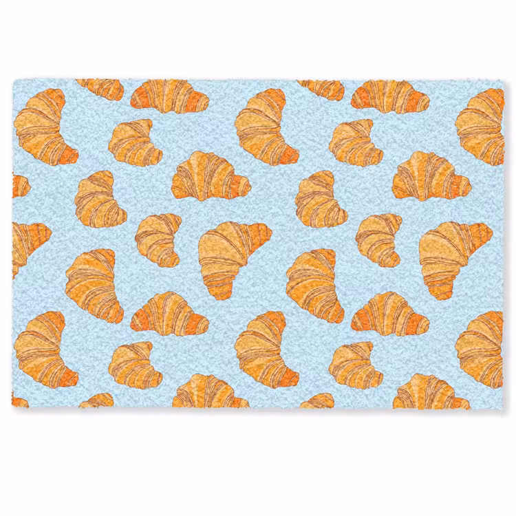 Deurmat - Croissant - Speels - Blauw — 1