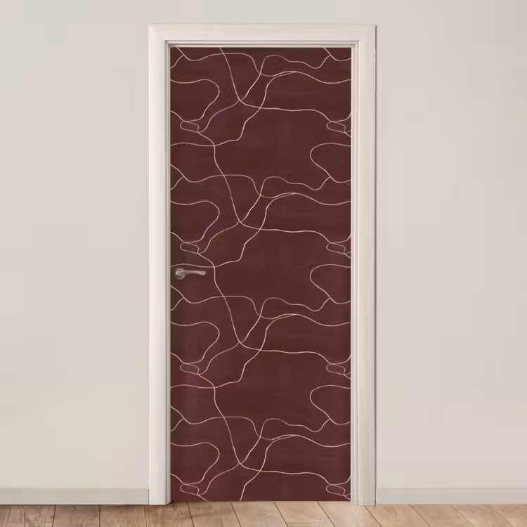 Deursticker - Abstract - Modern - Bruin — 1