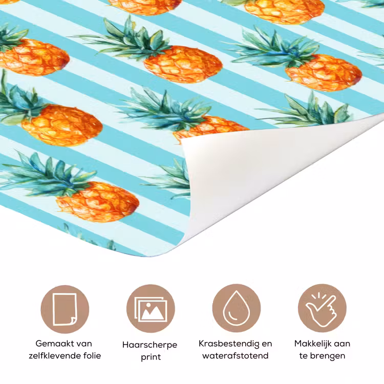 Deursticker - Ananas - Strepen - Groen — 3