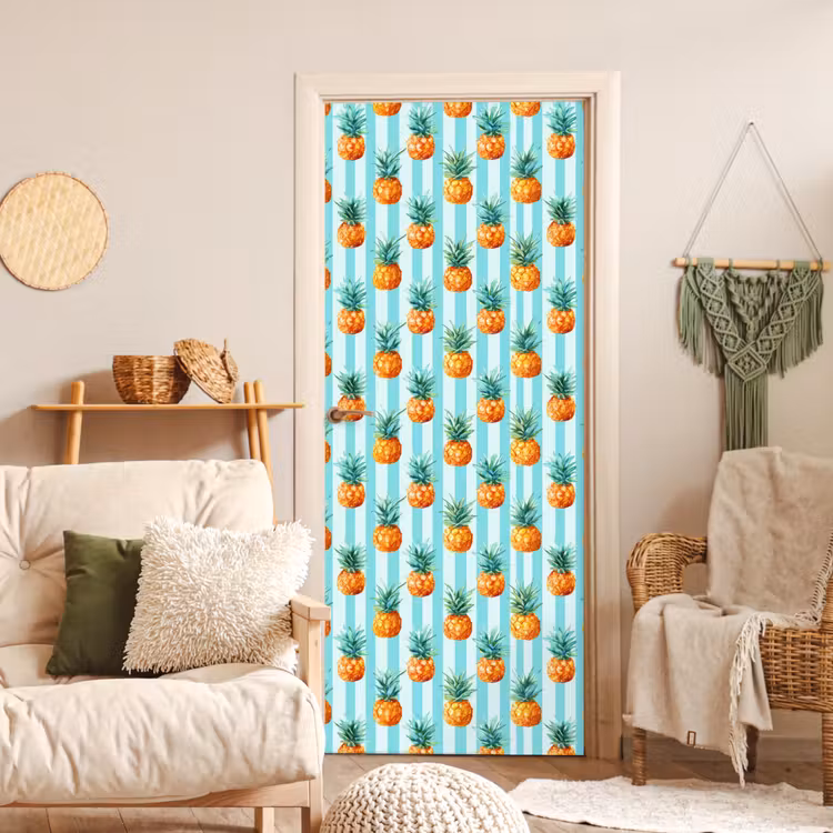 Deursticker - Ananas - Strepen - Groen — 4