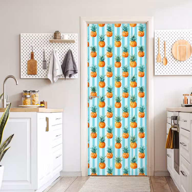 Deursticker - Ananas - Strepen - Groen — 7