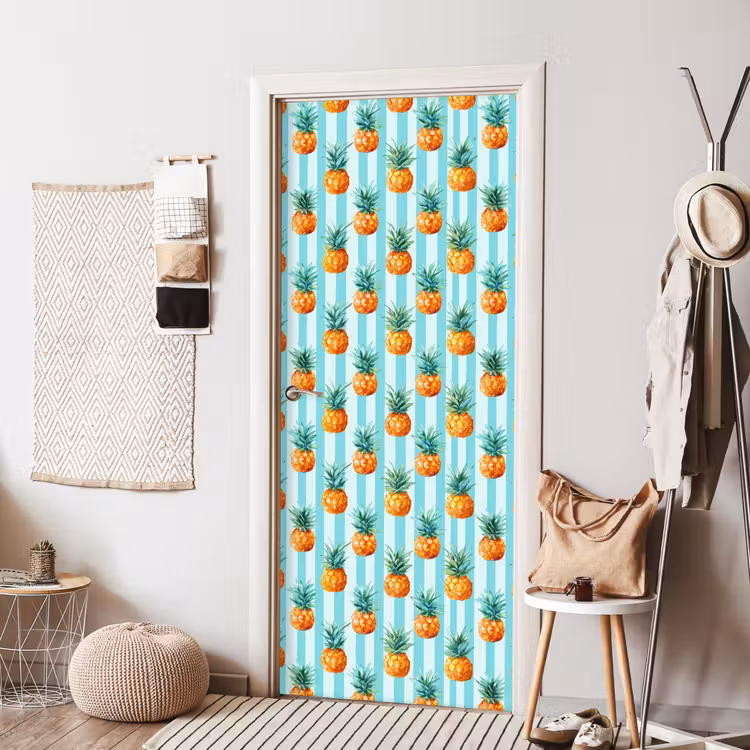 Deursticker - Ananas - Strepen - Groen — 8