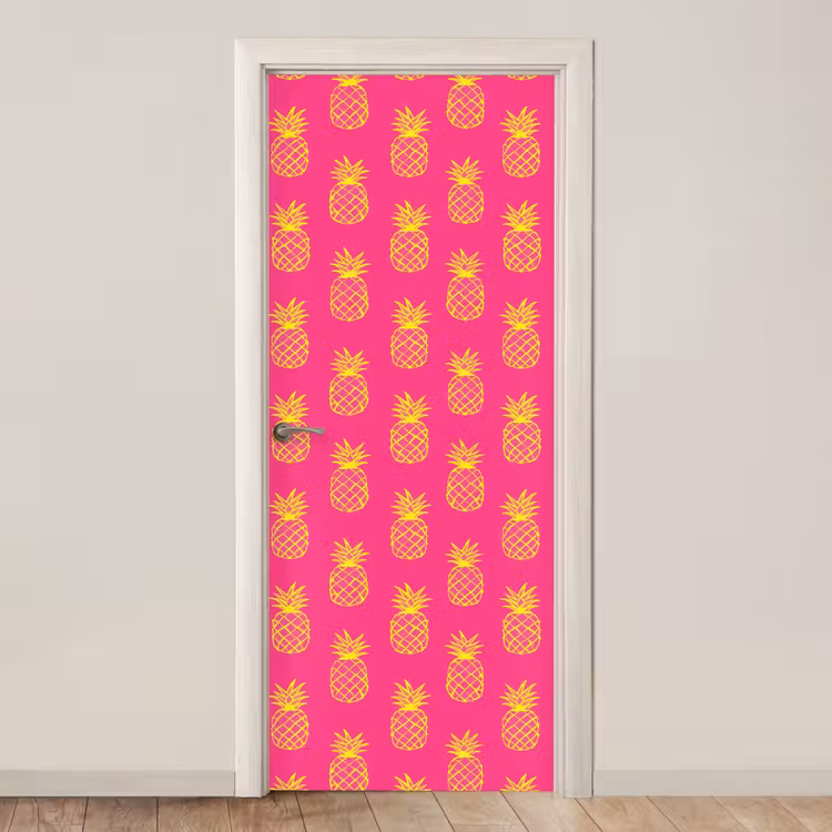 Deursticker - Ananas - Trendy - Roze — 1