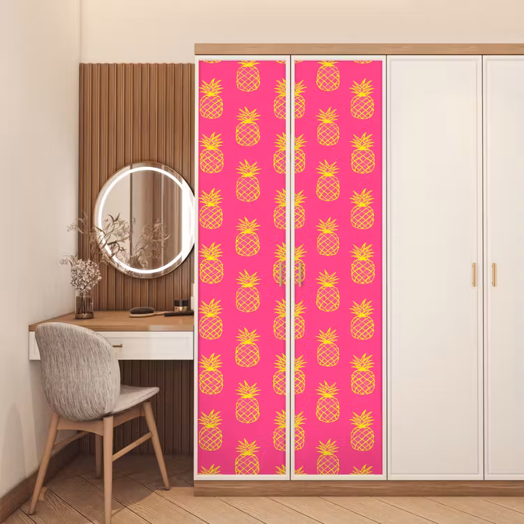 Deursticker - Ananas - Trendy - Roze — 5