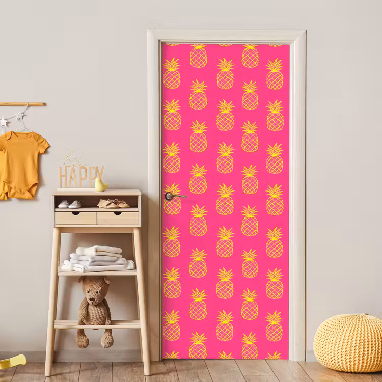 Deursticker - Ananas - Trendy - Roze — 6