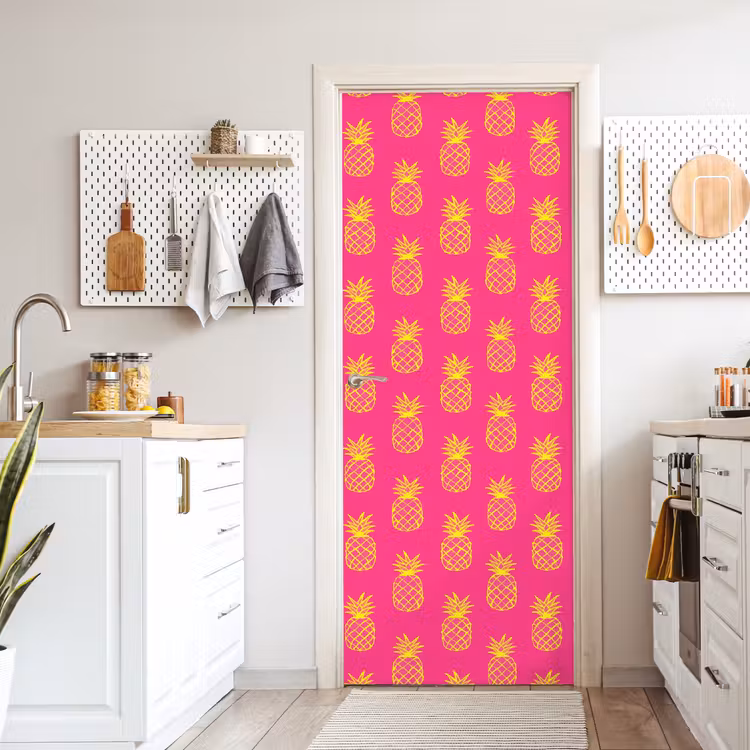 Deursticker - Ananas - Trendy - Roze — 7