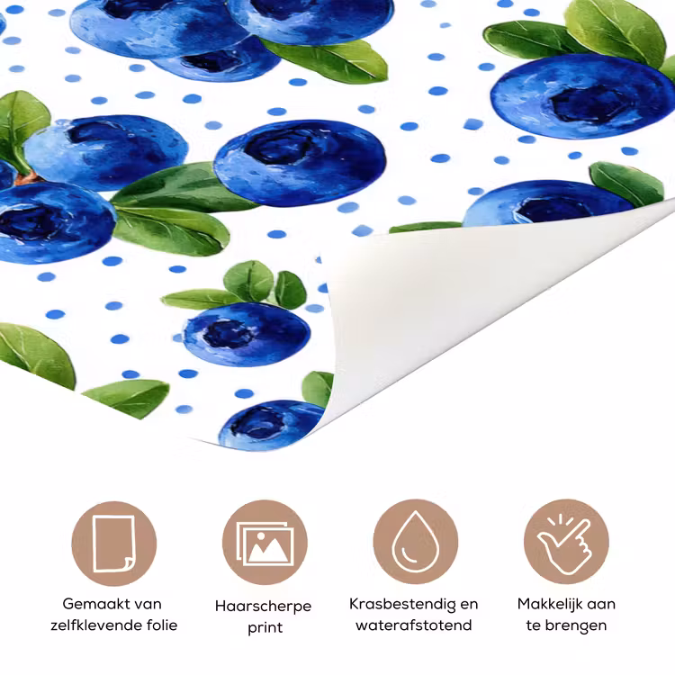 Deursticker - Bessen - Patroon - Blauw — 3
