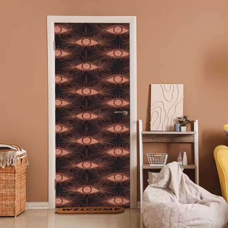 Deursticker - Boheems - Oog - Bruin — 2