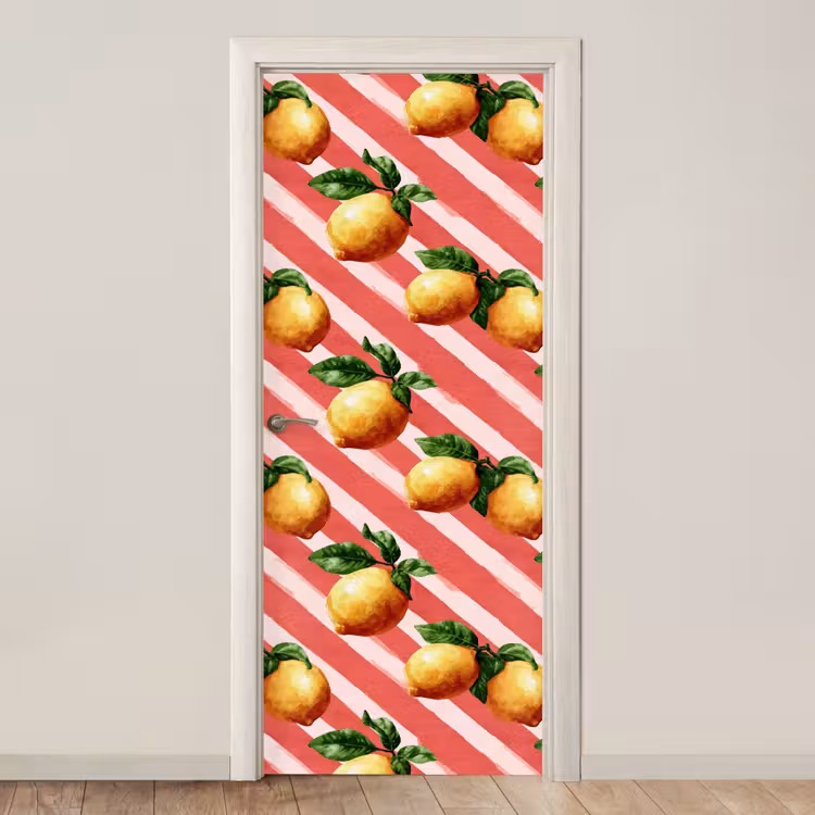 Deursticker - Citroen - Geïllustreerd - Oranje — 1