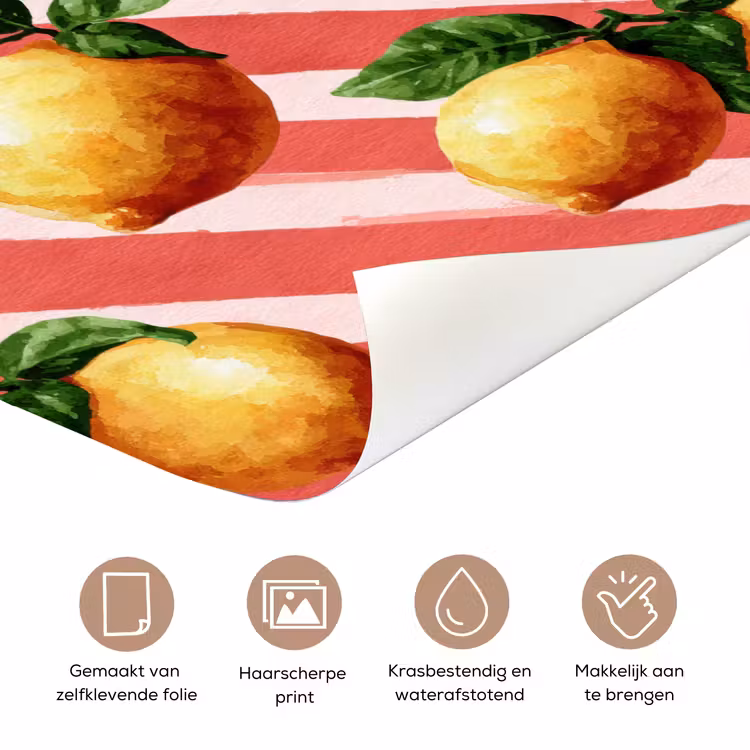 Deursticker - Citroen - Geïllustreerd - Oranje — 3