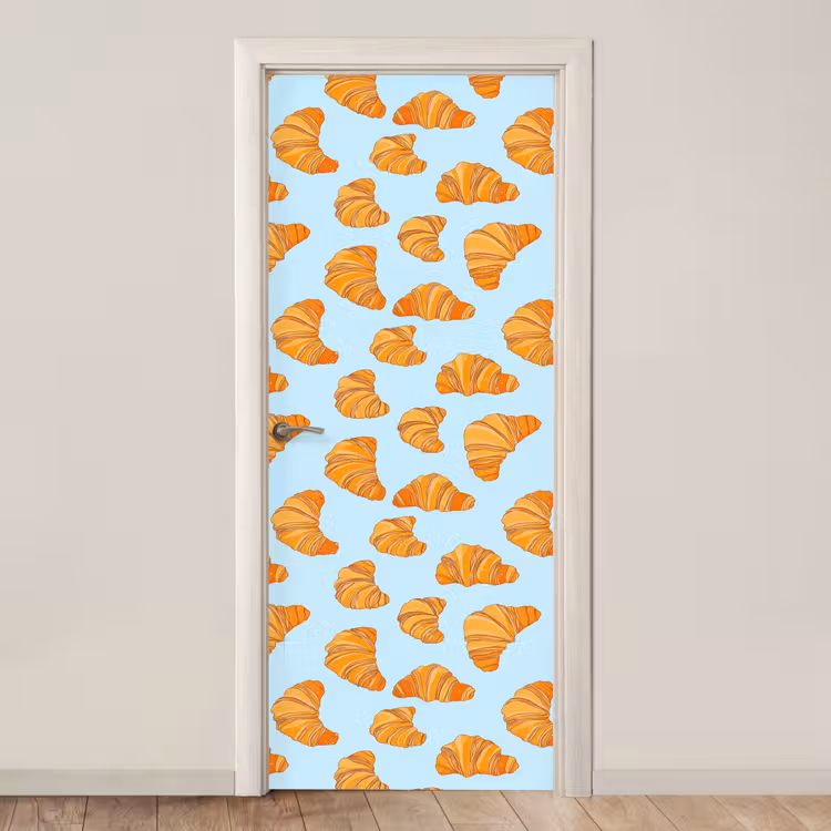 Deursticker - Croissant - Speels - Blauw — 1