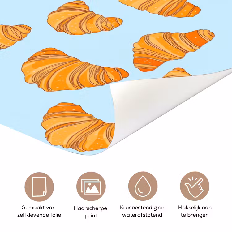 Deursticker - Croissant - Speels - Blauw — 3