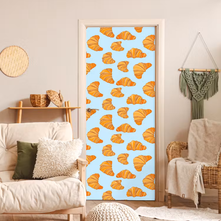 Deursticker - Croissant - Speels - Blauw — 4