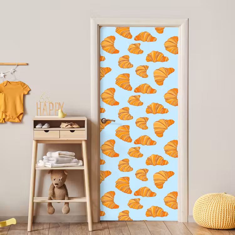 Deursticker - Croissant - Speels - Blauw — 6