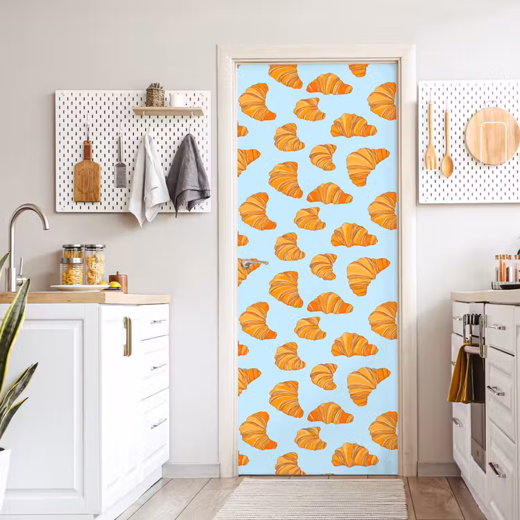 Deursticker - Croissant - Speels - Blauw — 7