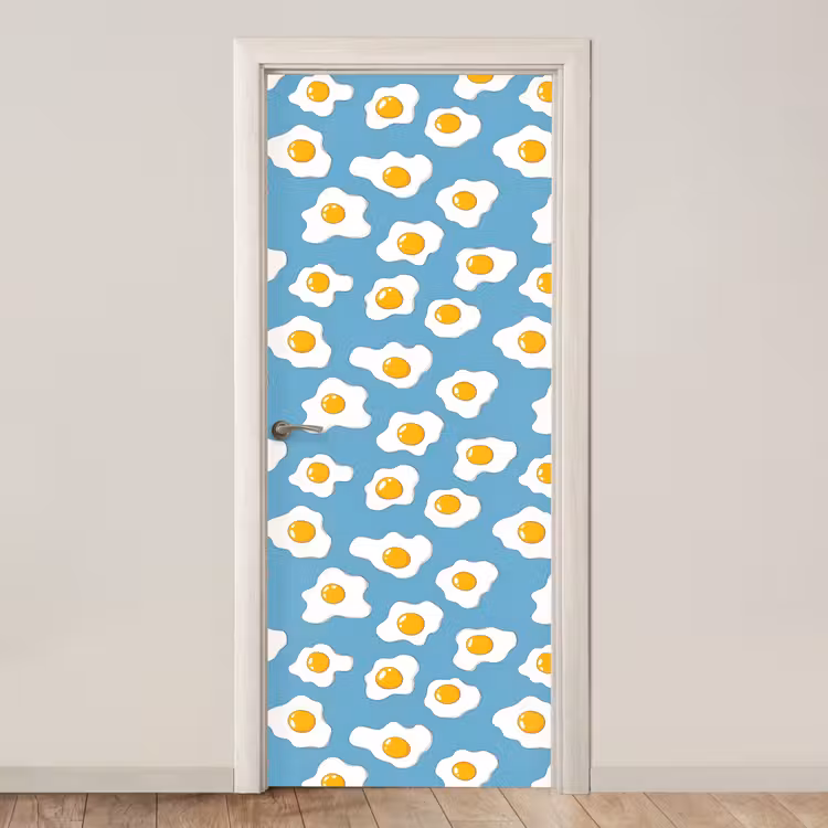 Deursticker - Eieren - Dooiers - Blauw — 1