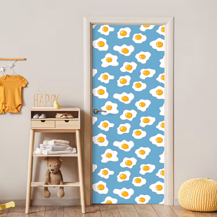 Deursticker - Eieren - Dooiers - Blauw — 6