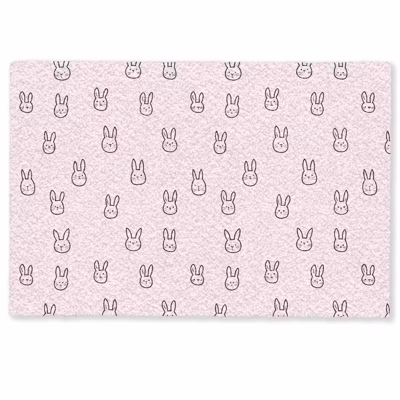 Deurmat - Konijnen - Minimalistisch - Roze — 1