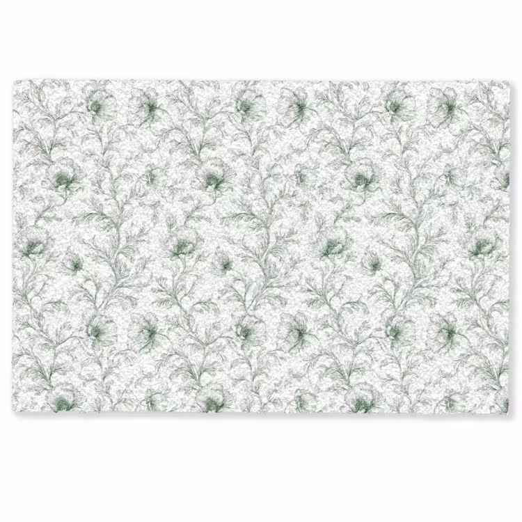 Deurmat - Bloemen - Getekend - Groen — 1