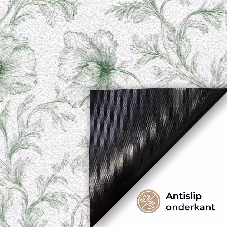 Deurmat - Bloemen - Getekend - Groen — 6