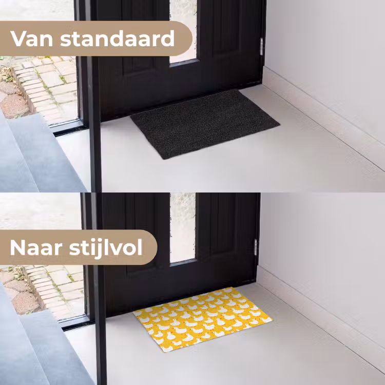 Deurmat - Eendjes - Patroon - Geel — 3