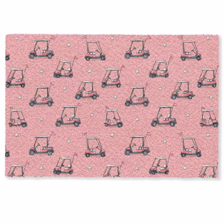Deurmat - Golfkar - Retro - Roze — 1