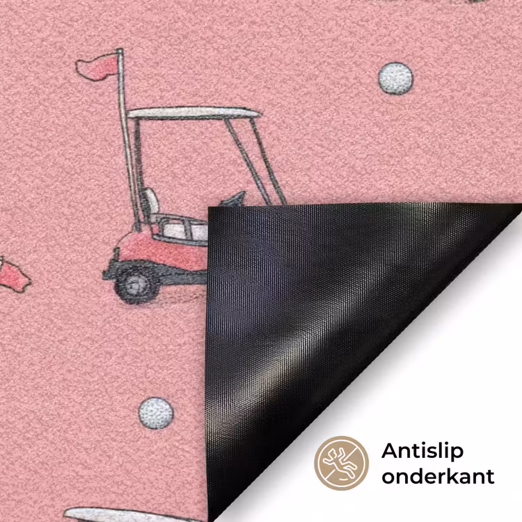 Deurmat - Golfkar - Retro - Roze — 6