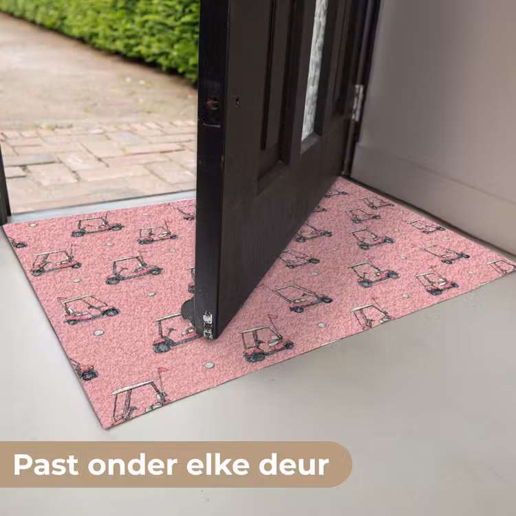 Deurmat - Golfkar - Retro - Roze — 7