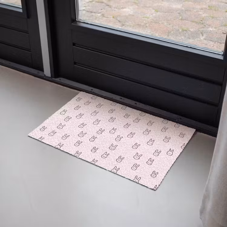 Deurmat - Konijnen - Minimalistisch - Roze — 2