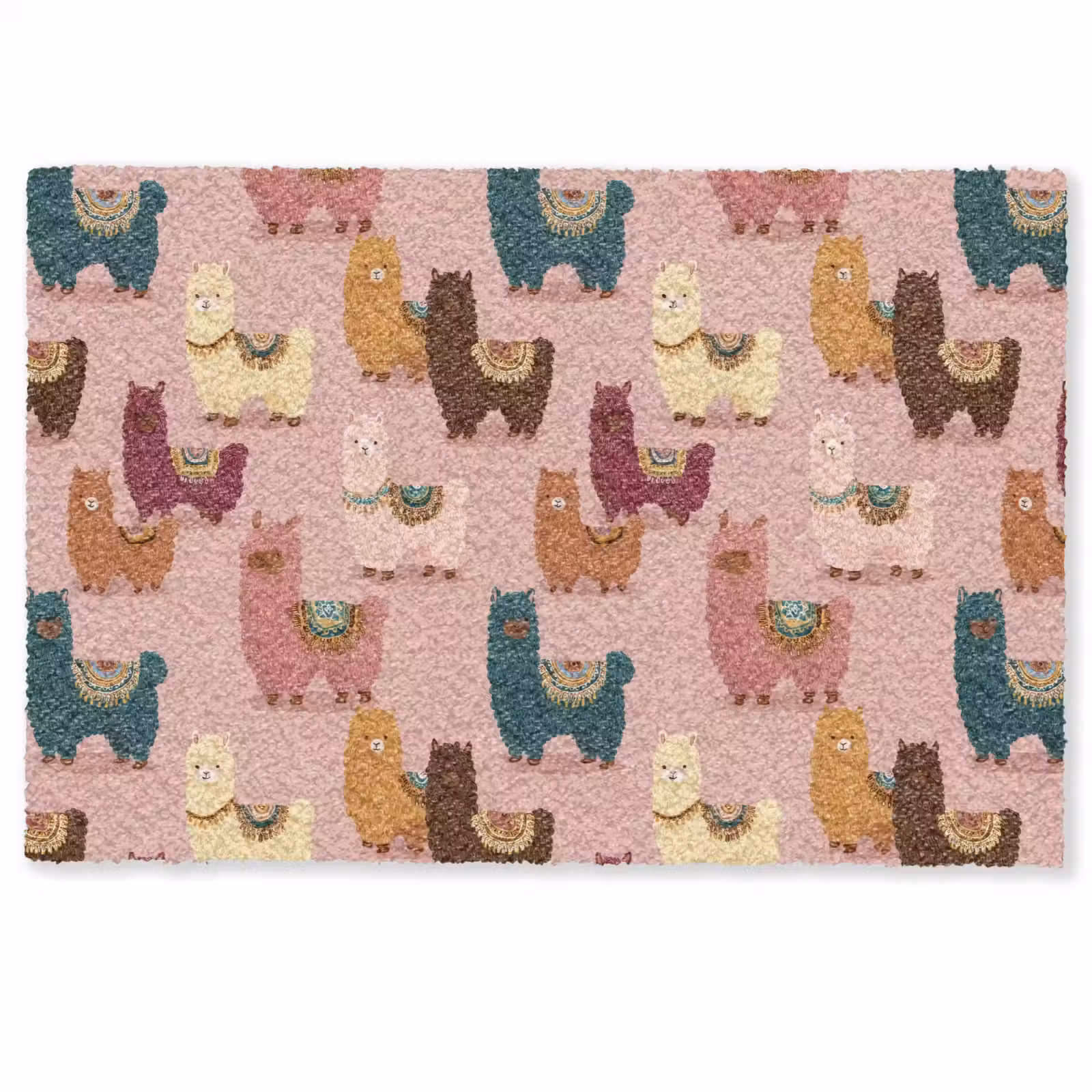 Deurmat - Alpaca's - Patroon - Kleurrijk — 1