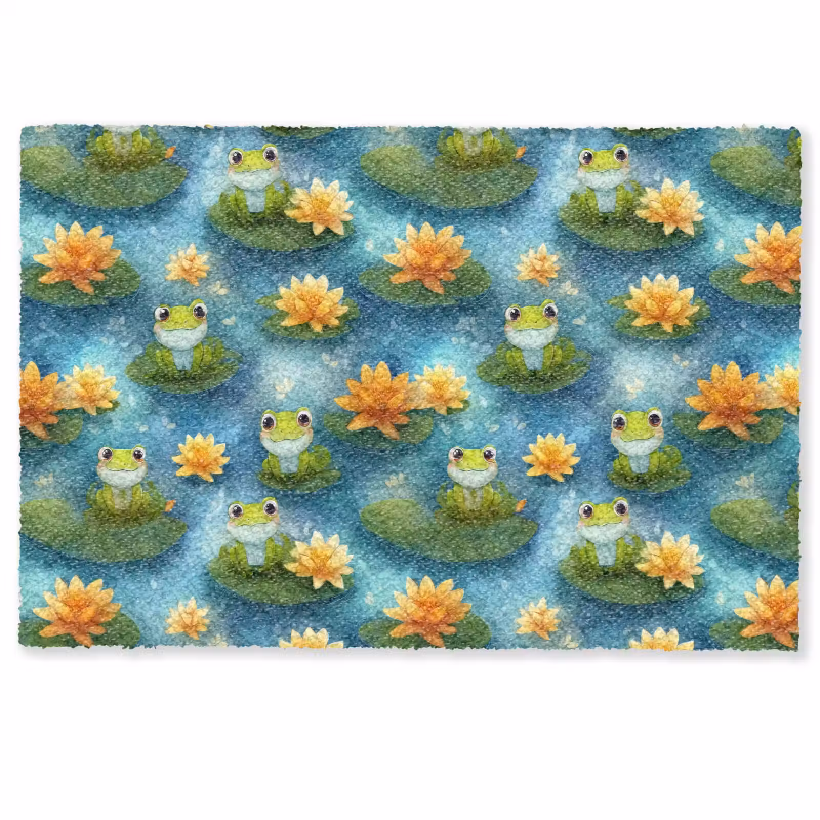 Deurmat - Kikker - Lelies - Groen — 1