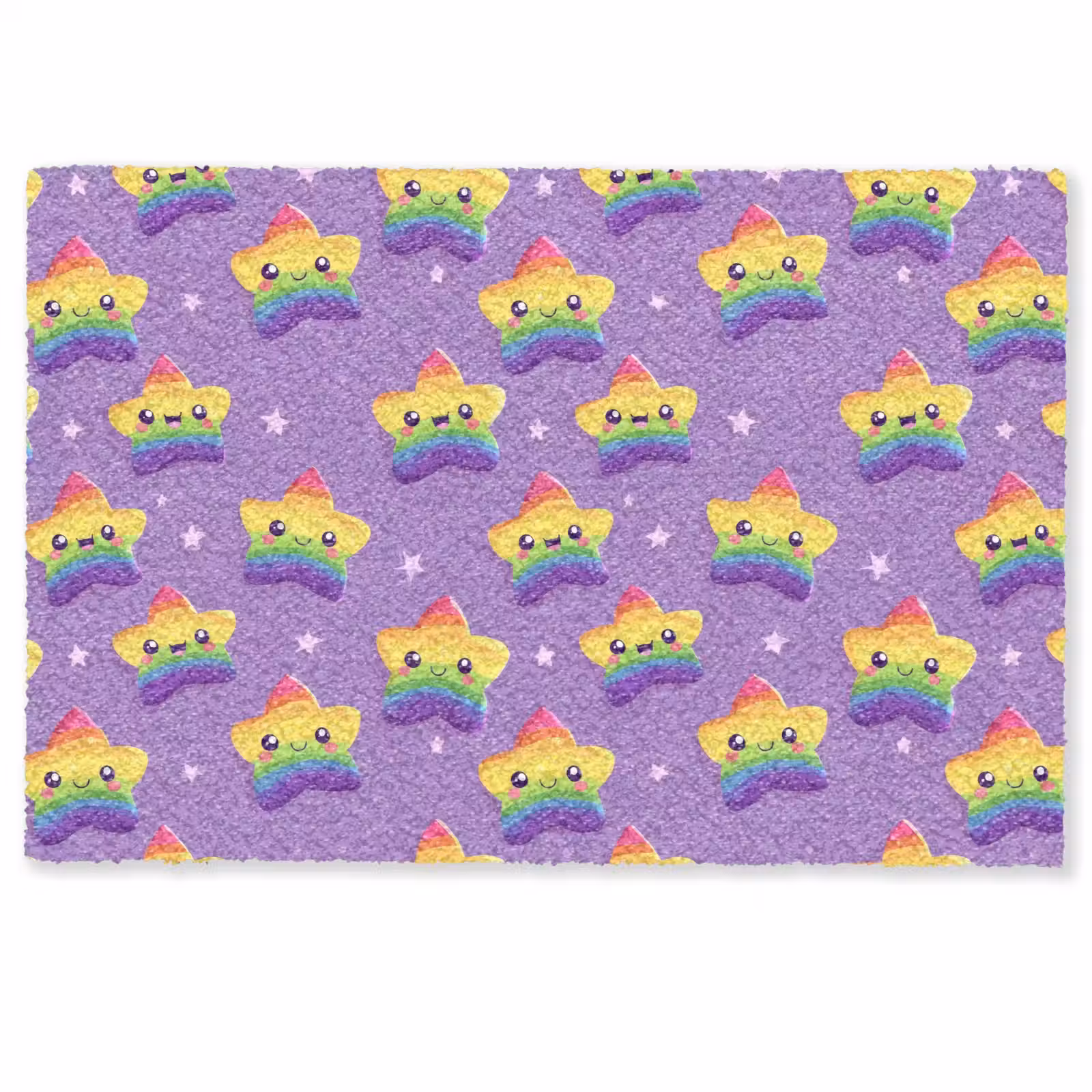 Deurmat - Sterren - Regenboog - Paars — 1
