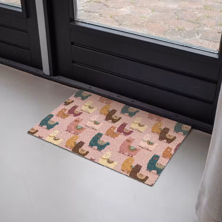 Deurmat - Alpaca's - Patroon - Kleurrijk — 2