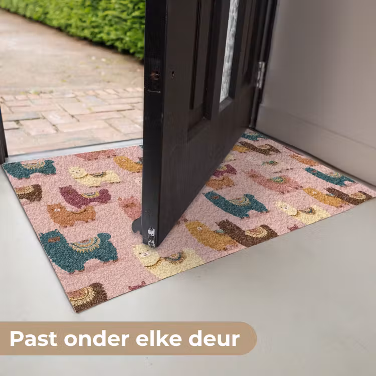 Deurmat - Alpaca's - Patroon - Kleurrijk — 7