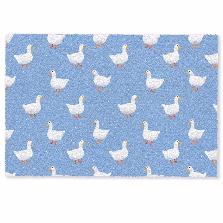 Deurmat - Ganzen - Elegant - Blauw — 1