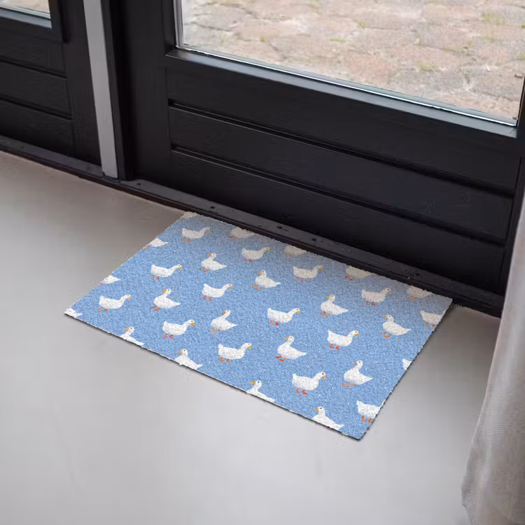 Deurmat - Ganzen - Elegant - Blauw — 2