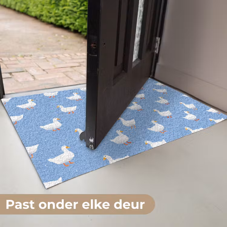Deurmat - Ganzen - Elegant - Blauw — 7