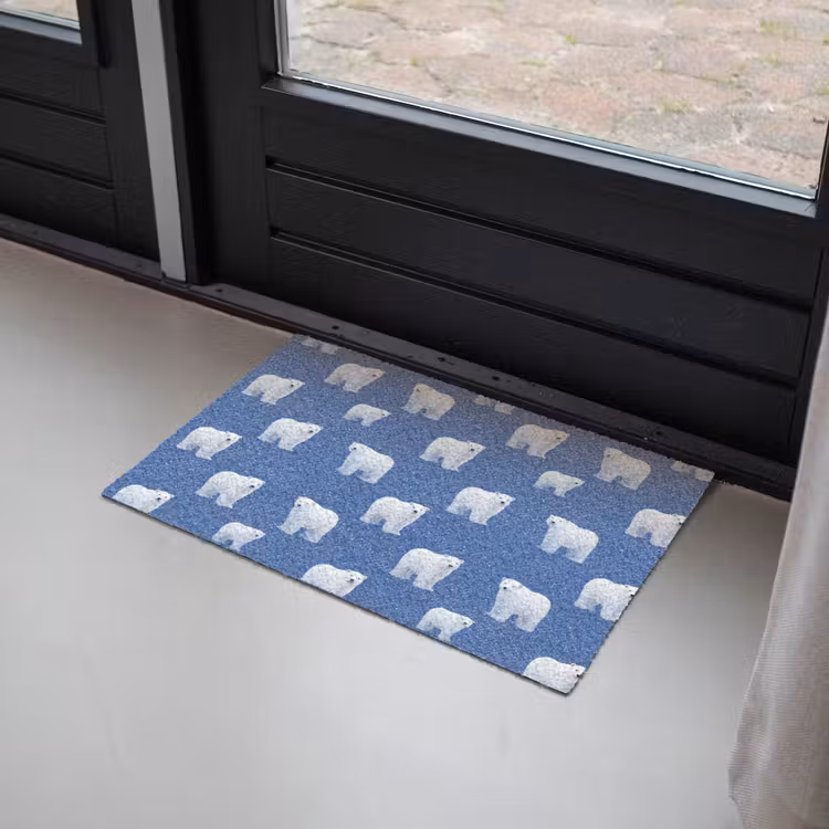 Deurmat - IJsbeer - Patroon - Blauw — 2