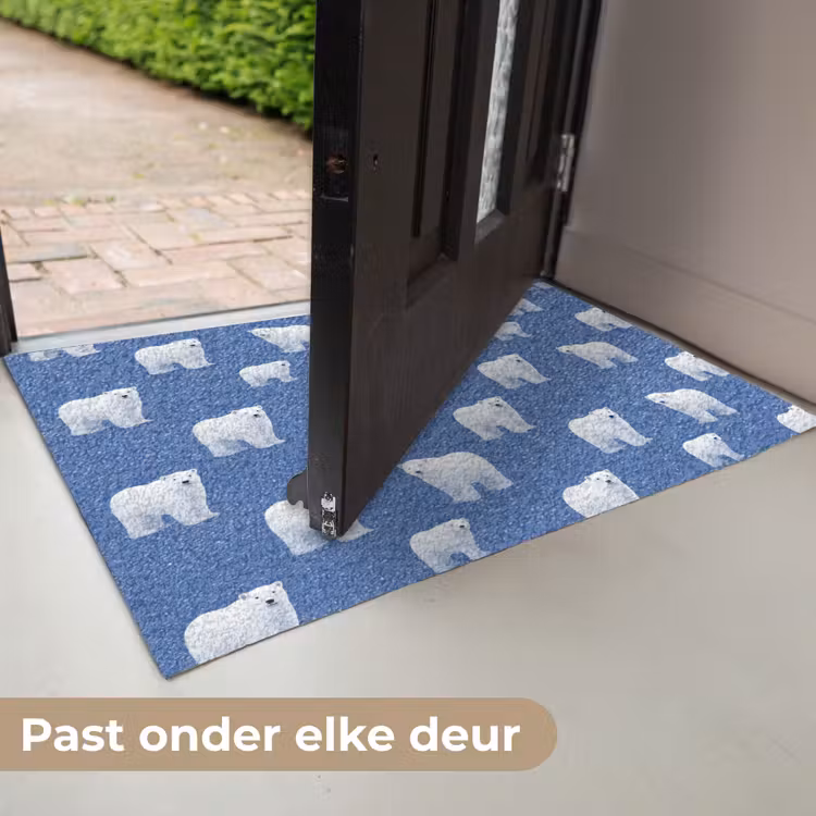 Deurmat - IJsbeer - Patroon - Blauw — 7
