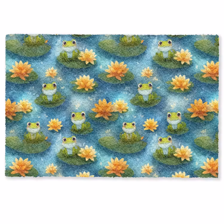 Deurmat - Kikker - Lelies - Groen — 1