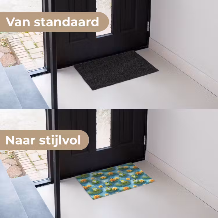 Deurmat - Kikker - Lelies - Groen — 3