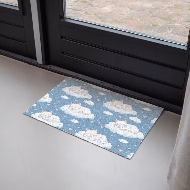 Deurmat - Kitten - Wolken - Blauw — 2
