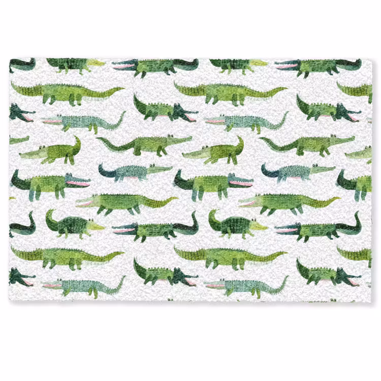 Deurmat - krokodillen - Speels - Groen — 1