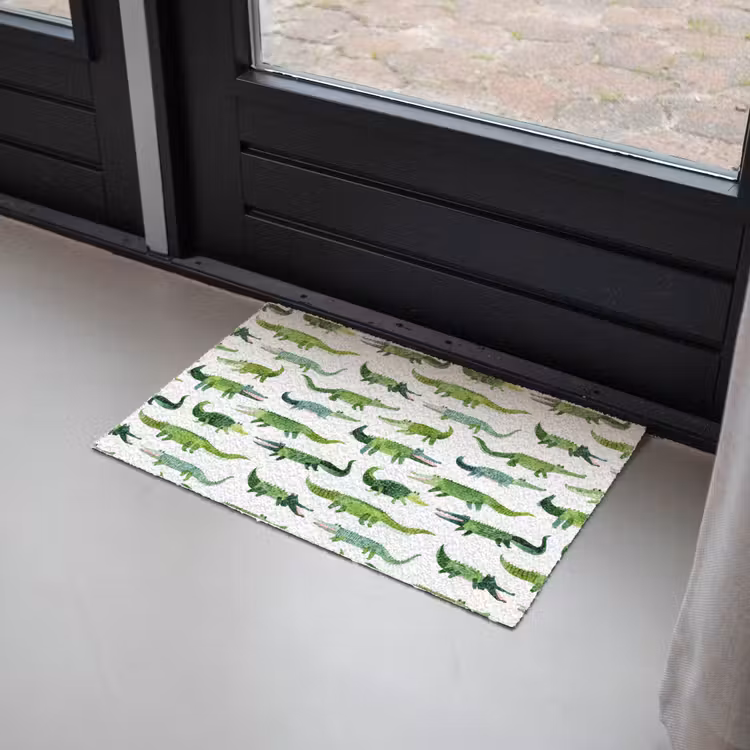Deurmat - krokodillen - Speels - Groen — 2