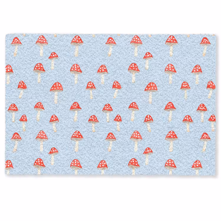 Deurmat - Paddenstoel -Sprookje - Blauw — 1