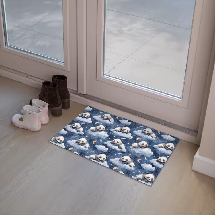Deurmat - Panda's - Slapen - Blauw — 8