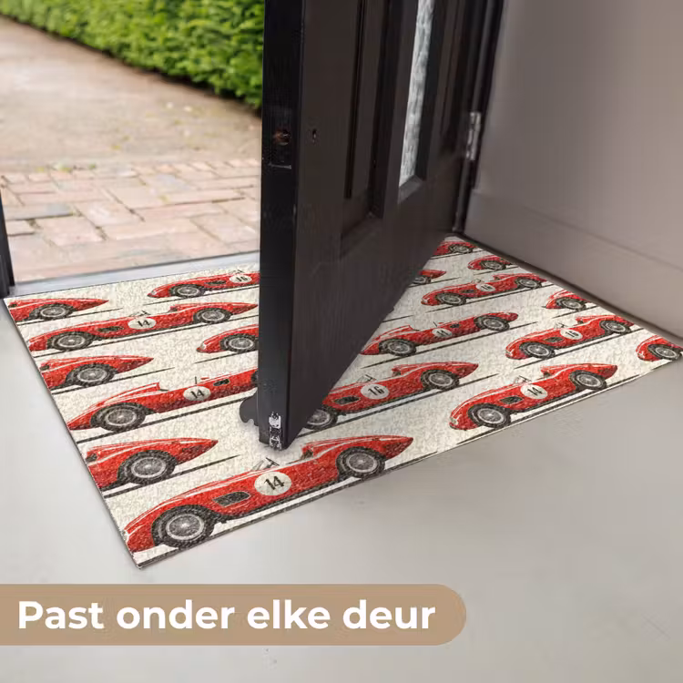Deurmat - Raceauto - Retro - Rood — 7