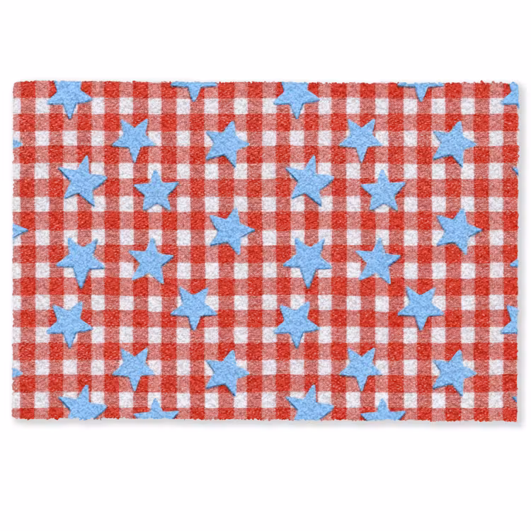 Deurmat - Ruit - Sterren - Rood — 1
